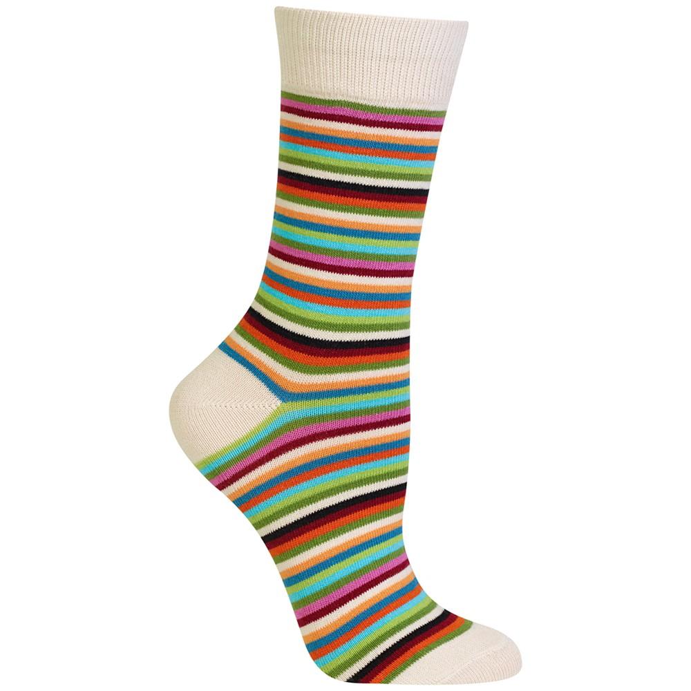 Hot Sox Women's Stripe Fashion Crew Socks