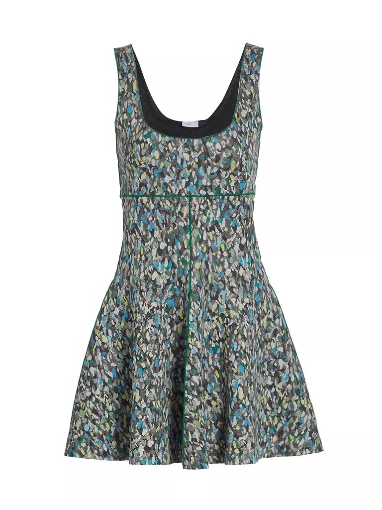 Rosetta Getty Dotted Flared Minidress