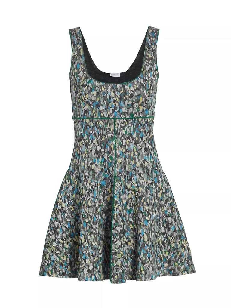 Rosetta Getty Dotted Flared Minidress 1