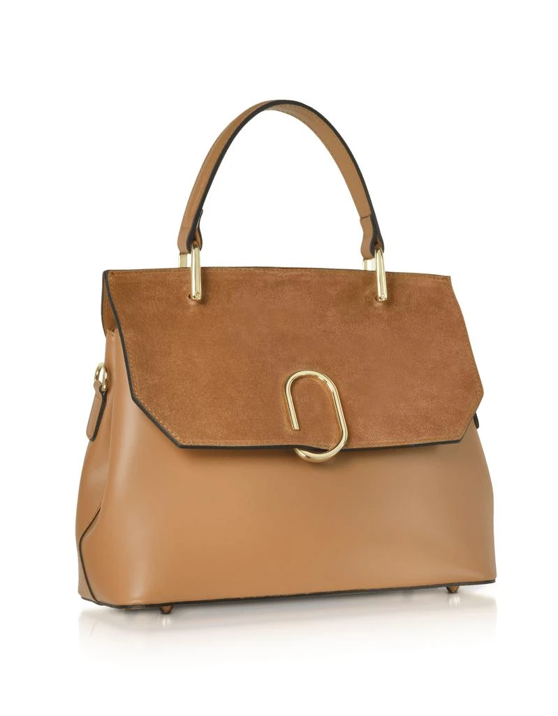 LePARMENTIER Paris Thais Suede and Leather Satchel Bag 2