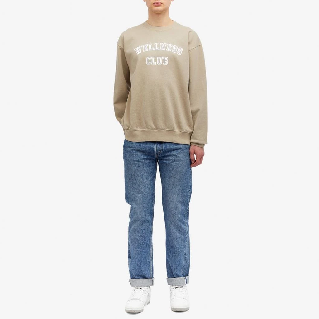 Sporty & Rich Sporty & Rich Wellness Club Flocked Crew Sweat 4