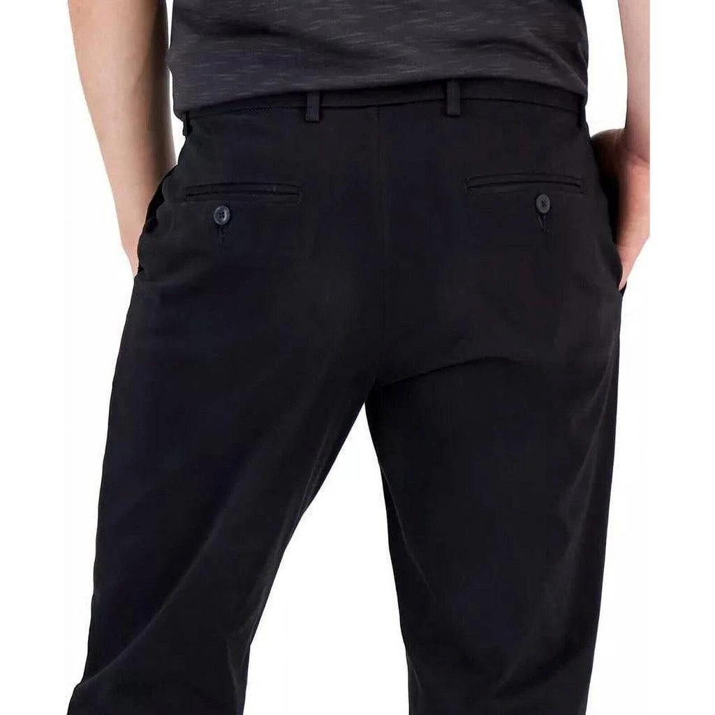Perry Ellis Portfolio 5QSB0040 Dress Pants Men's Black Cotton Slim-Fit MXX197 5
