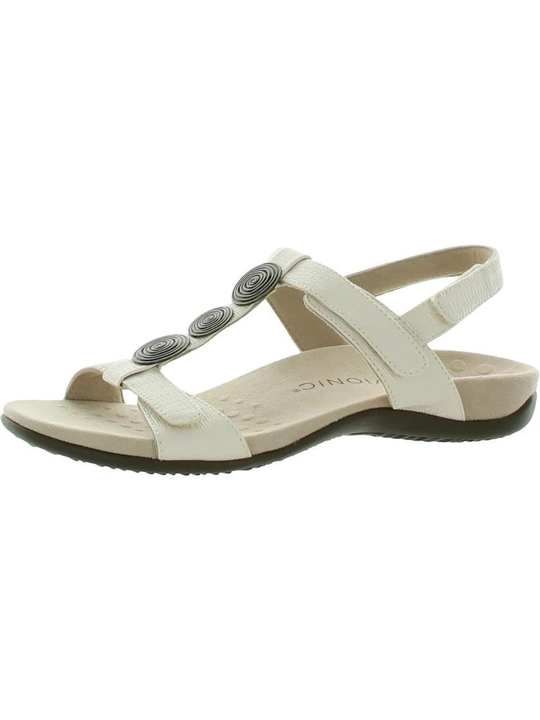 VIONIC Farra Womens Patent Leather Wedge Sandals 7