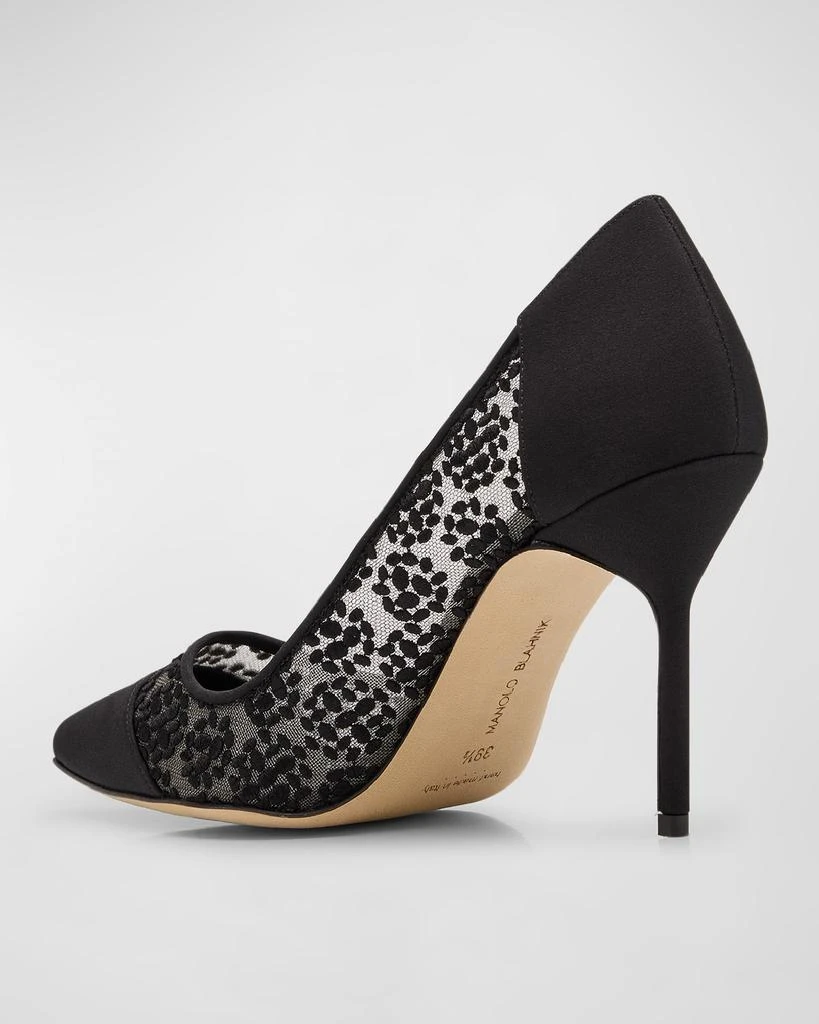 Manolo Blahnik Capcour Lace Cap-Toe Pumps 4