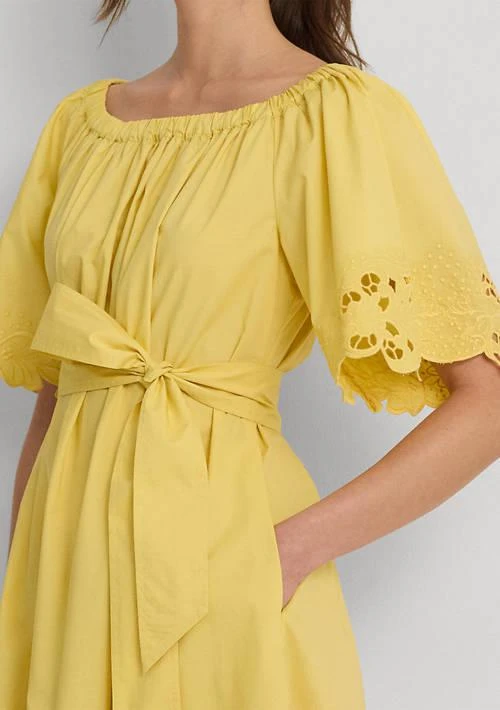 Ralph Lauren Ralph Lauren Womens Eyelet Cotton Off The Shoulder Dress 3