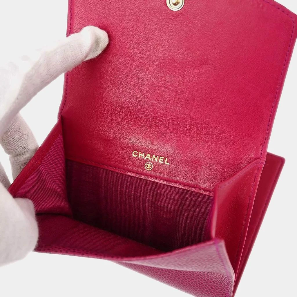 Chanel Chanel Pink Calfskin Bifold Wallet 3