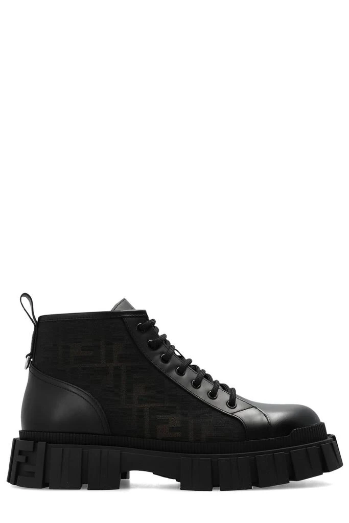 Fendi Fendi Monogrammed Lace-Up Ankle Boots 1