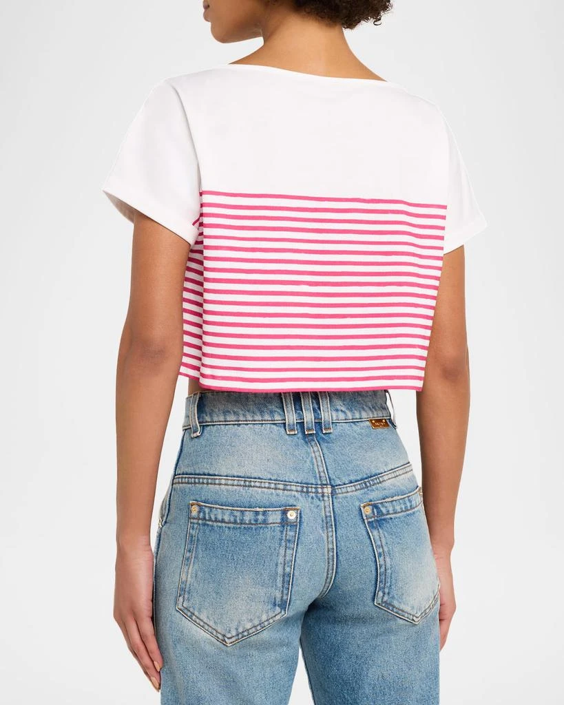 Balmain Balmain Marinier Striped Short-Sleeve Top 3