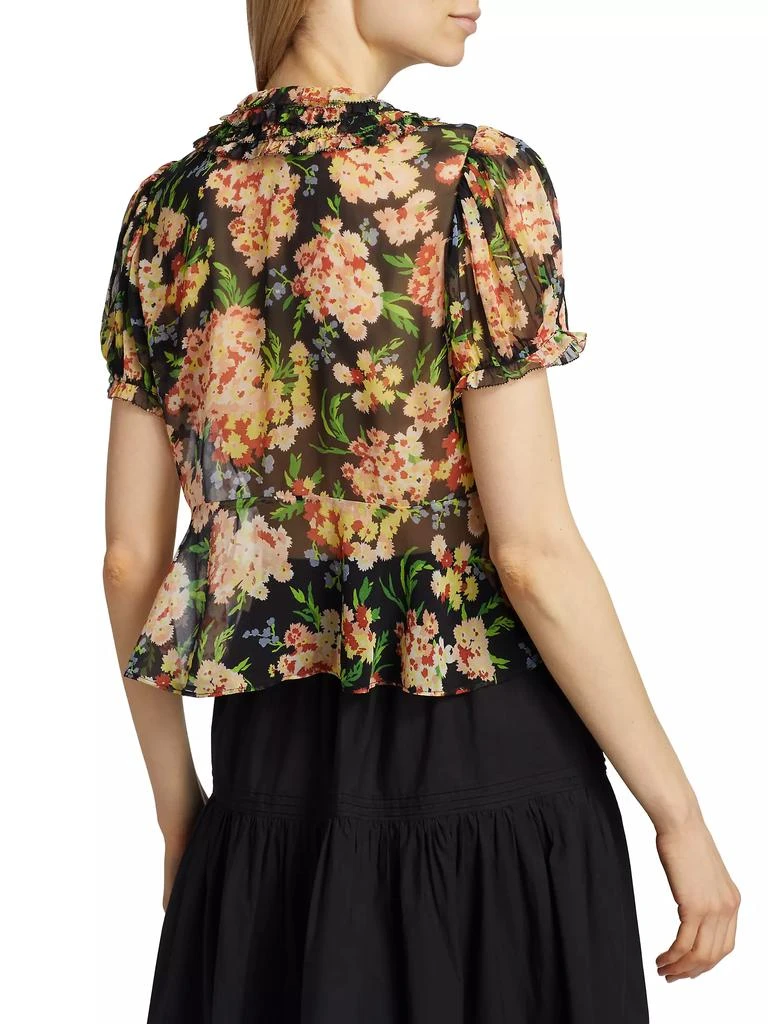 DÔEN Alona Silk Floral Top 5
