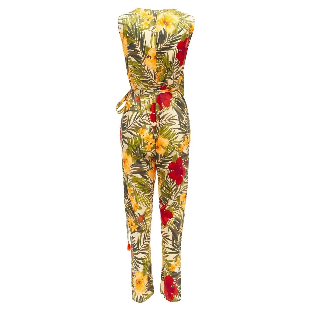 MIGUELINA tropical floral print wrap jumpsuit 5