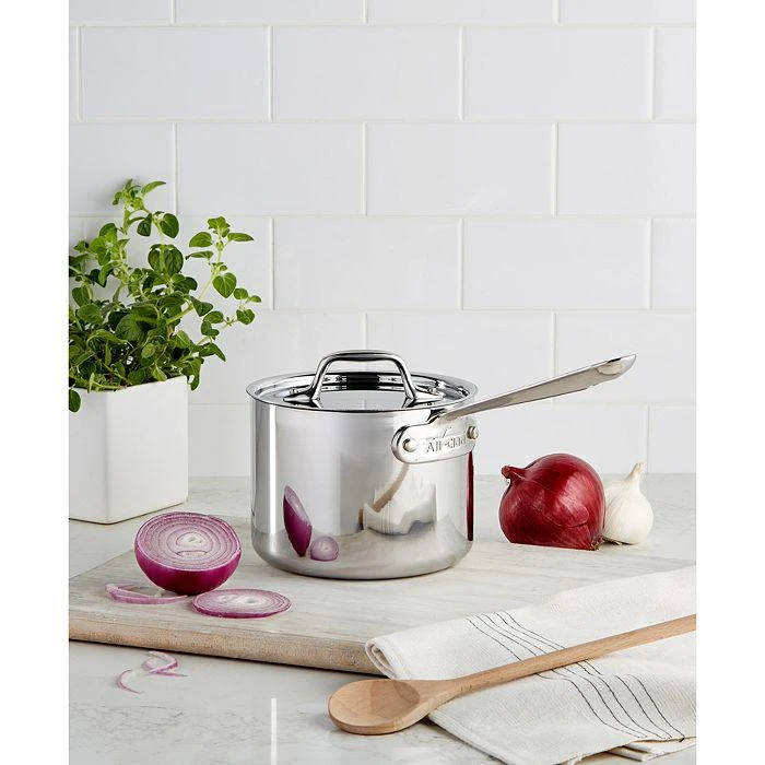 All-Clad Stainless Steel 2 Quart Sauce Pan with Lid 2