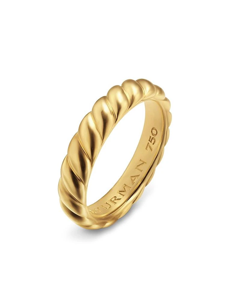 David Yurman Sculpted Cable Band Ring in 18K Yellow Gold, 5MM 2