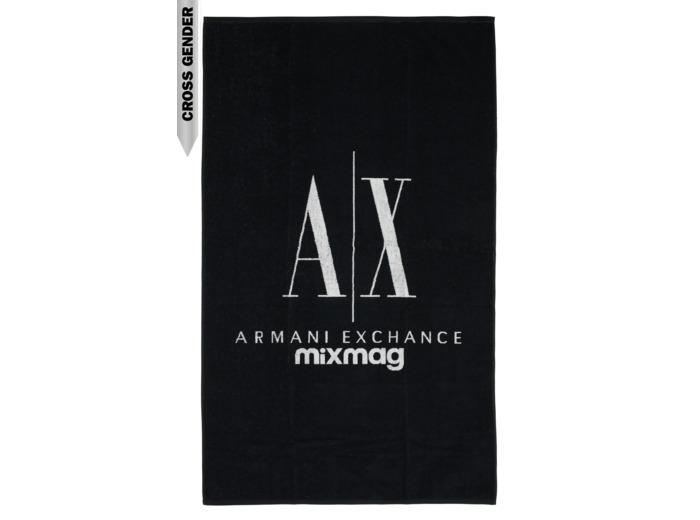 Armani Exchange Serviette De Bain Tissée Pour Femme - Noir/Blanc