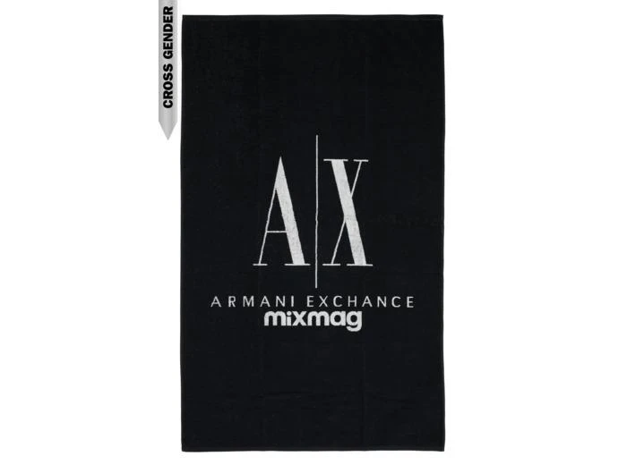 Armani Exchange Serviette De Bain Tissée Pour Femme - Noir/Blanc 1
