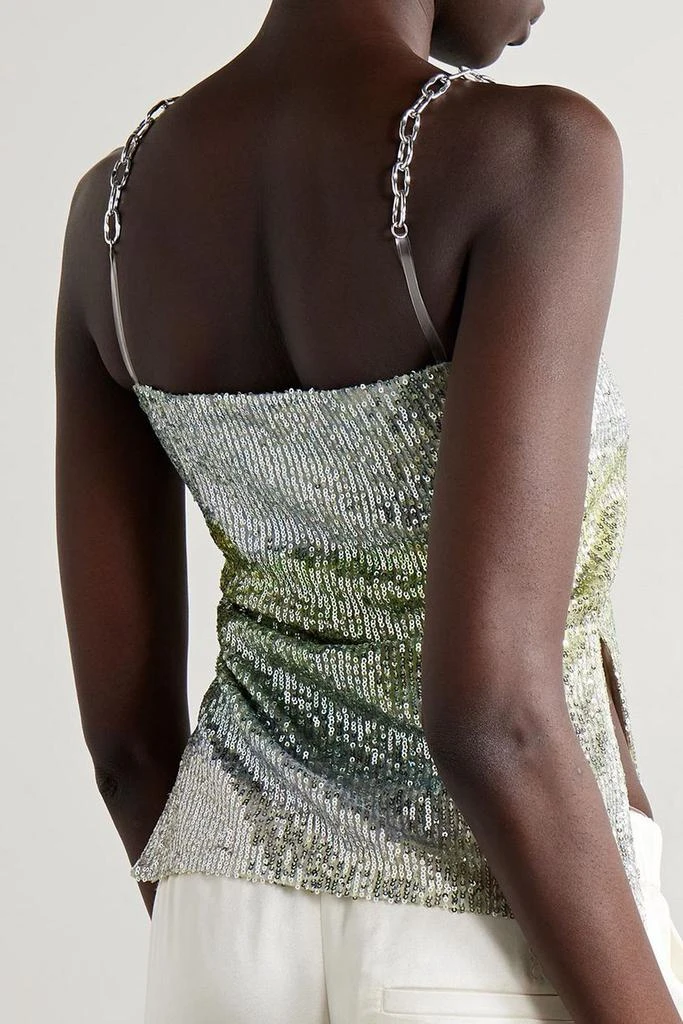 IN THE MOOD FOR LOVE Elody chain-embellished sequined tulle top 3