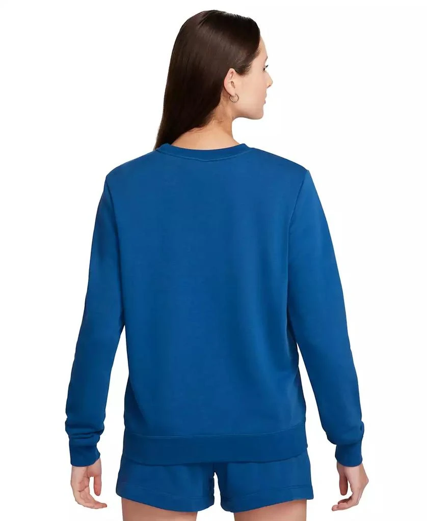 NIKE Women's Sportswear Club French Terry Graphic Crewneck Fleece Sweatshirt 2