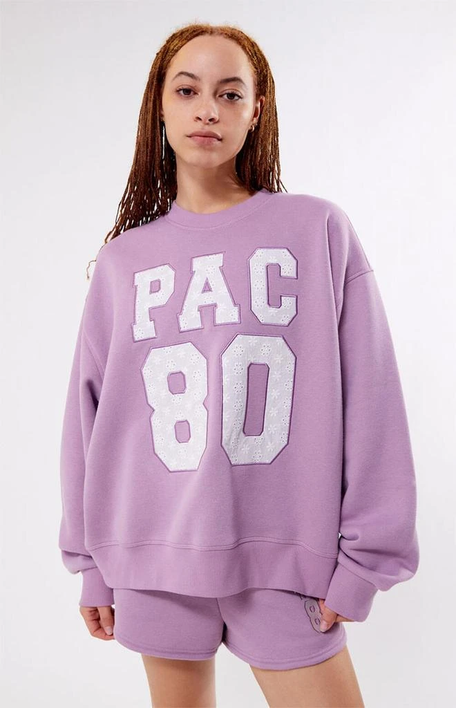 PacSun Pac 1980 Eyelet Crew Neck Sweatshirt 1