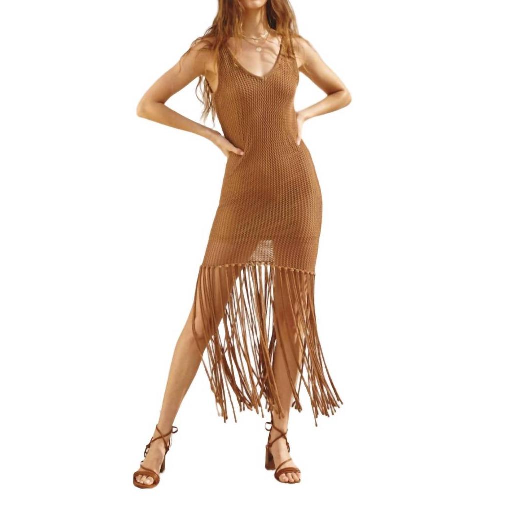 Dress Forum Woodstock Crochet Fringe Hem Dress