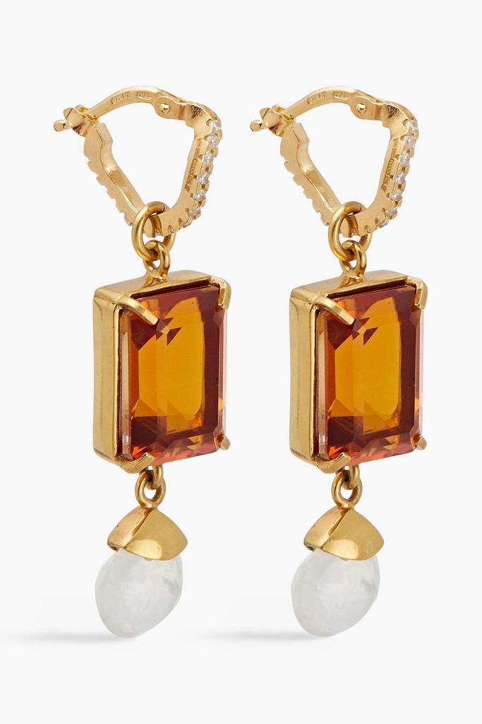 CORNELIA WEBB 24-karat gold-plated multi-stone earrings