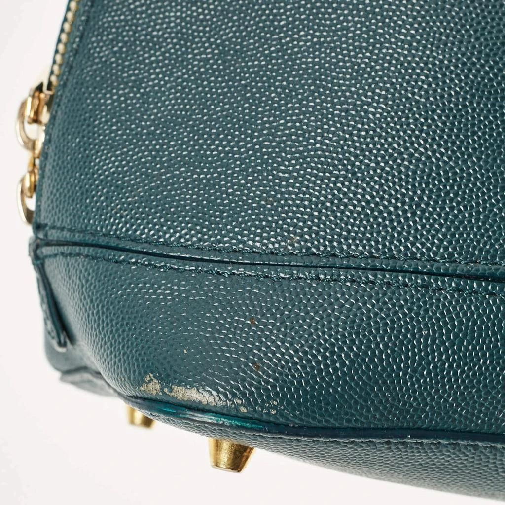 Furla Furla Dark Green Leather Dome Logo Satchel 8