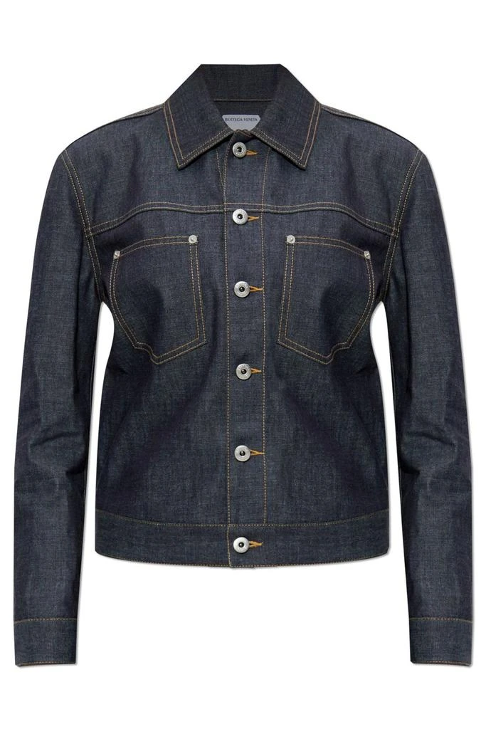 Bottega Veneta Bottega Veneta Contrast Stitched Denim Jacket - Jackets -  Free Shipping - BeyondStyle