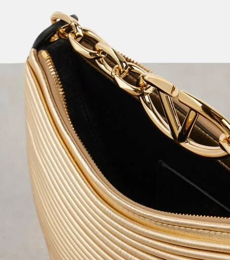 Valentino VLogo Moon Mini metallic leather tote bag 3