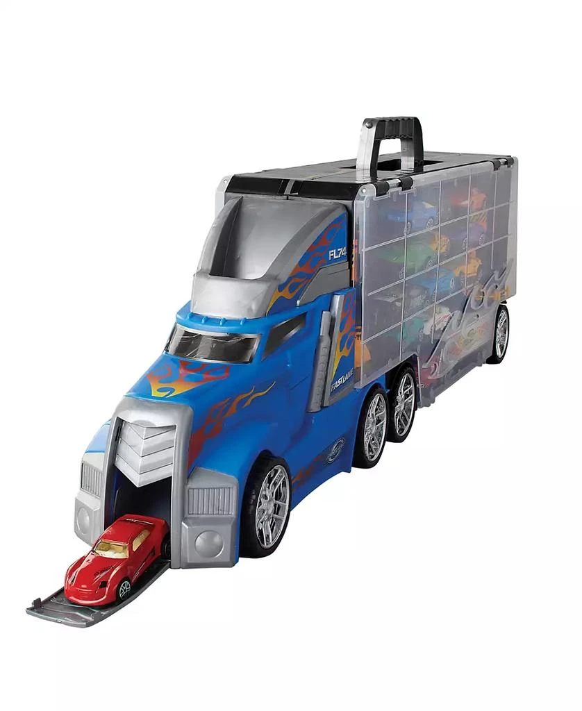 Fast Lane Truck Carry Case with 12 diecast vehicles and 14 accessories, Created for You by Toys R Us 2