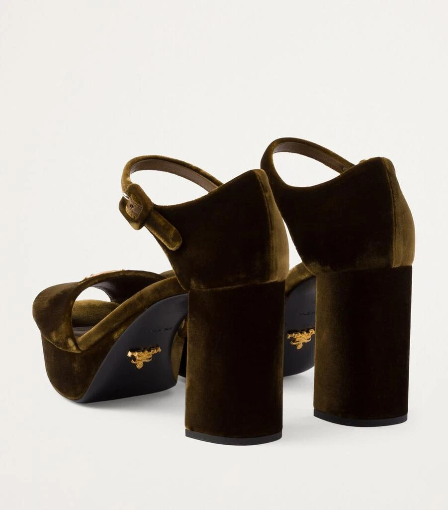 Prada Velvet Platform Sandals 95 4
