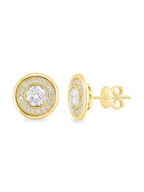 Effy 14K Yellow Gold 
1.19 TCW Lab Grown Diamond Stud Earrings 2