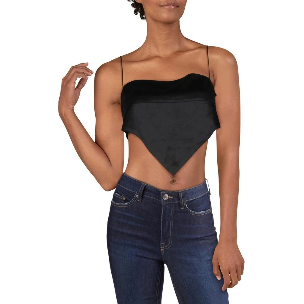 Danielle Bernstein Womens Handkerchief Cropped Tank Top 3