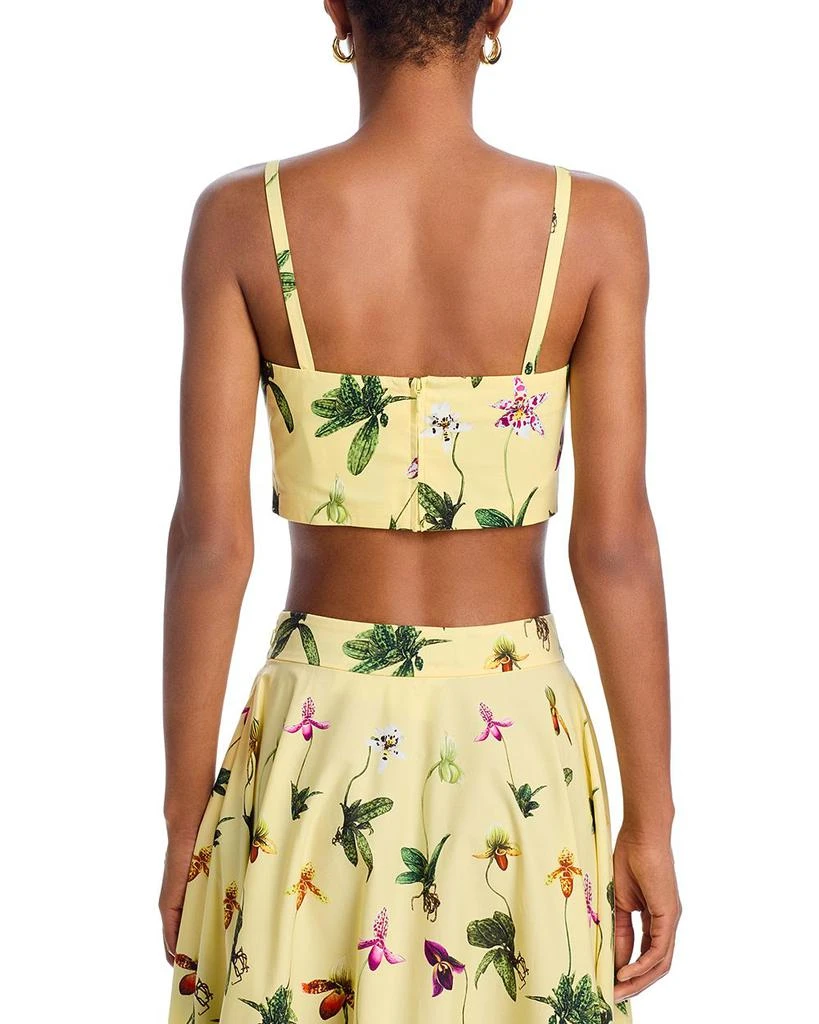 Oscar de la Renta Orchids Cropped Top 3