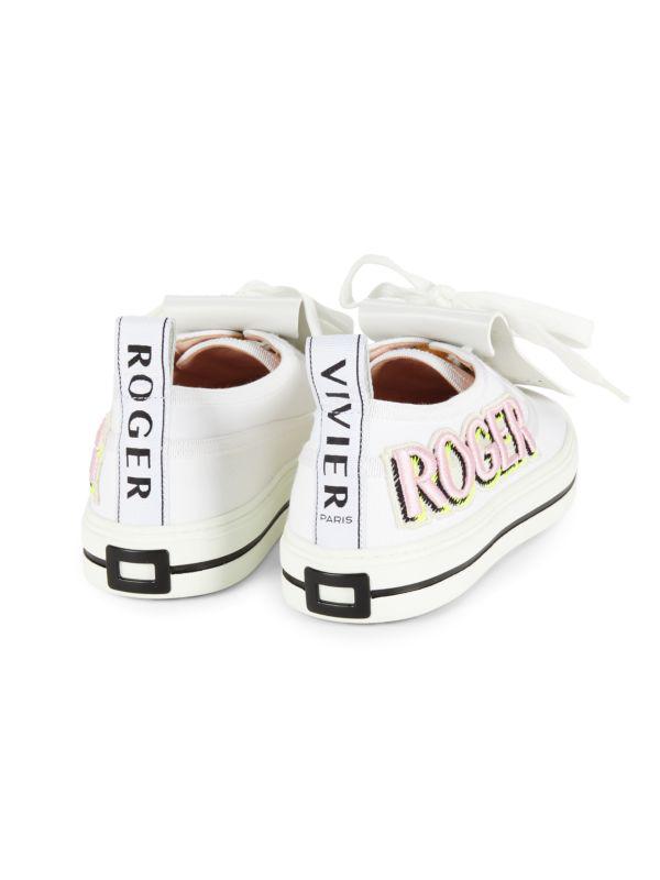 可愛い Roger Vivier ロゴスニーカー 25MM Logo Low Top Platform Sneakers – On Sale Now with Up to