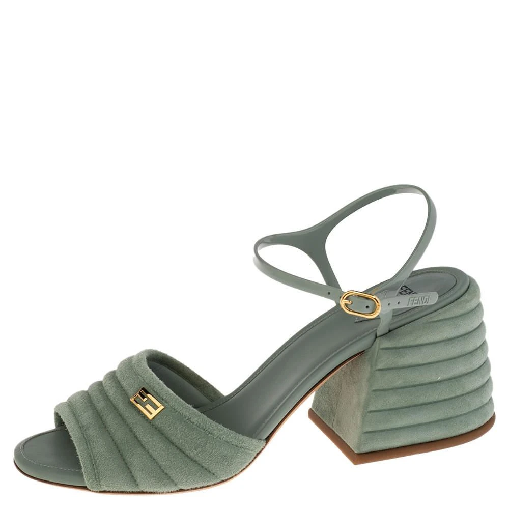 Fendi Fendi Light Blue Suede And Jelly Promenade Sandals Size 39 2