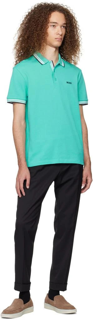 Hugo Boss Blue Striped Polo 4