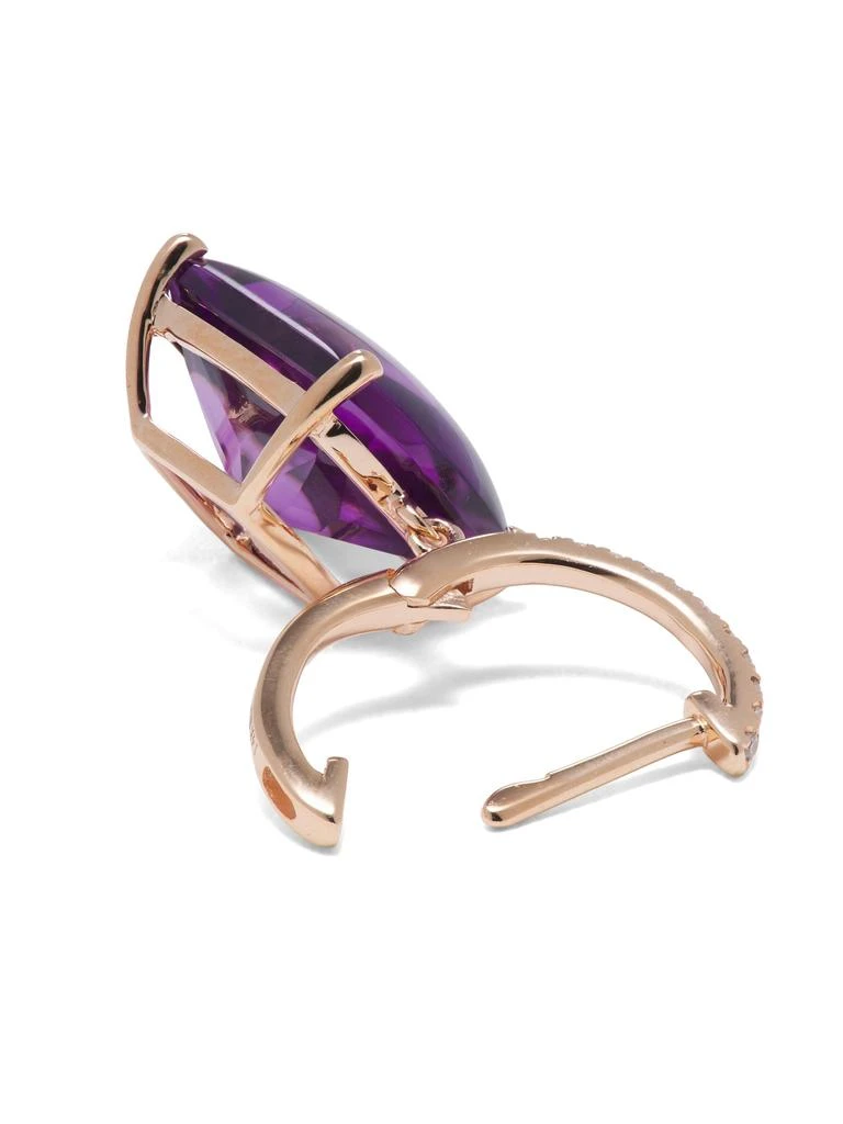 Effy 14K Rose Gold, 10.60 TCW Amethyst 
0.09 TCW Diamond Drop Earrings 3