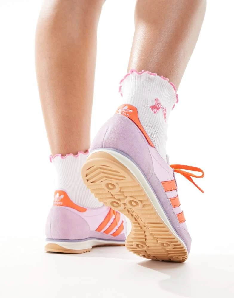 Adidas adidas Originals SL 72 OG trainers in lilac and orange 5