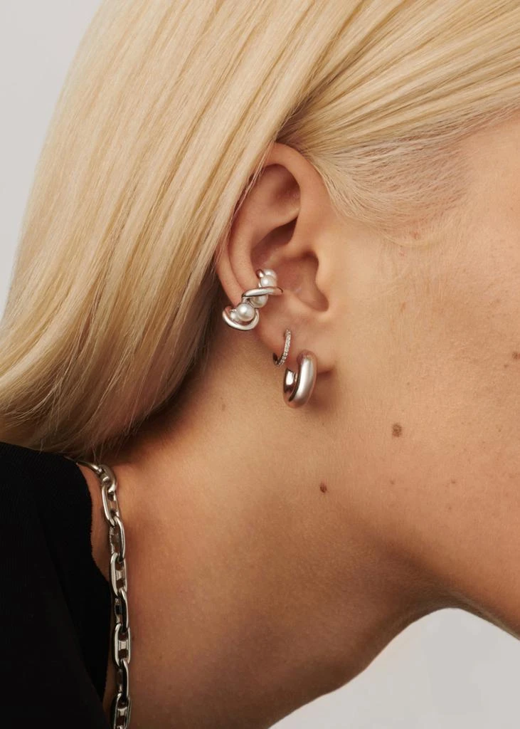 Missoma Chubby Small sterling silver hoop earrings 2