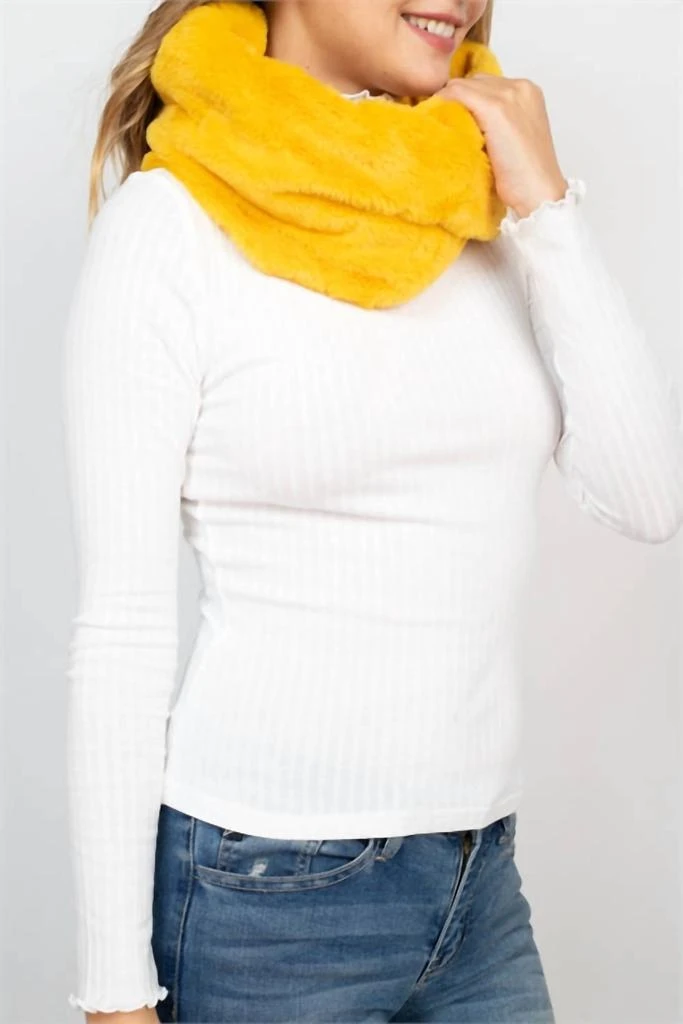 Riah Fashion Riah Fashion - Women's Faux Fur Infinity Scarf 3