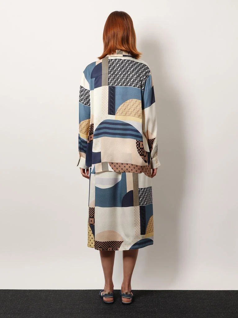 Fendi Patchwork silk dress 3