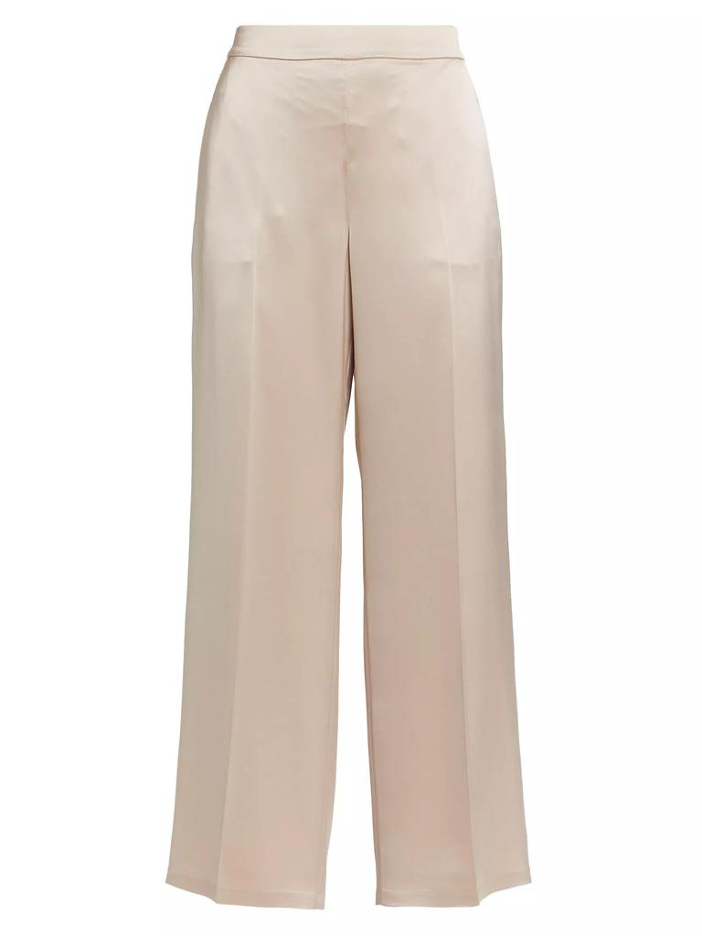 Elie Tahari Ashlynn Satin Cropped Wide-Leg Pants