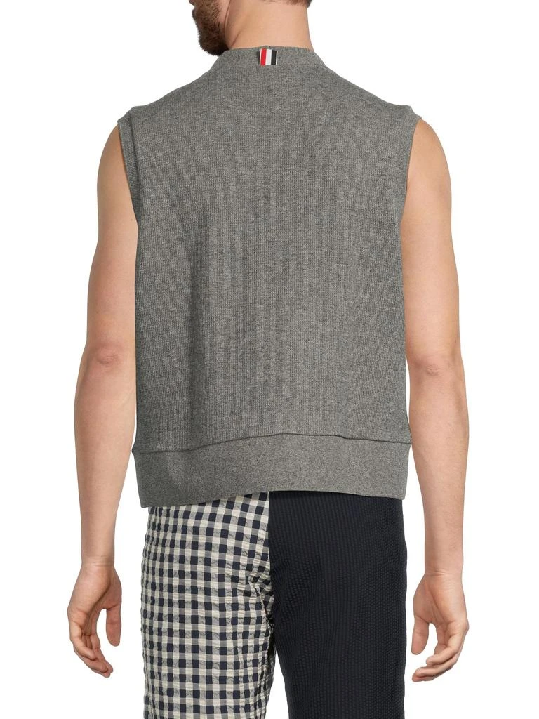 Thom Browne Slub Waffle-Knit Cashmere Vest 2
