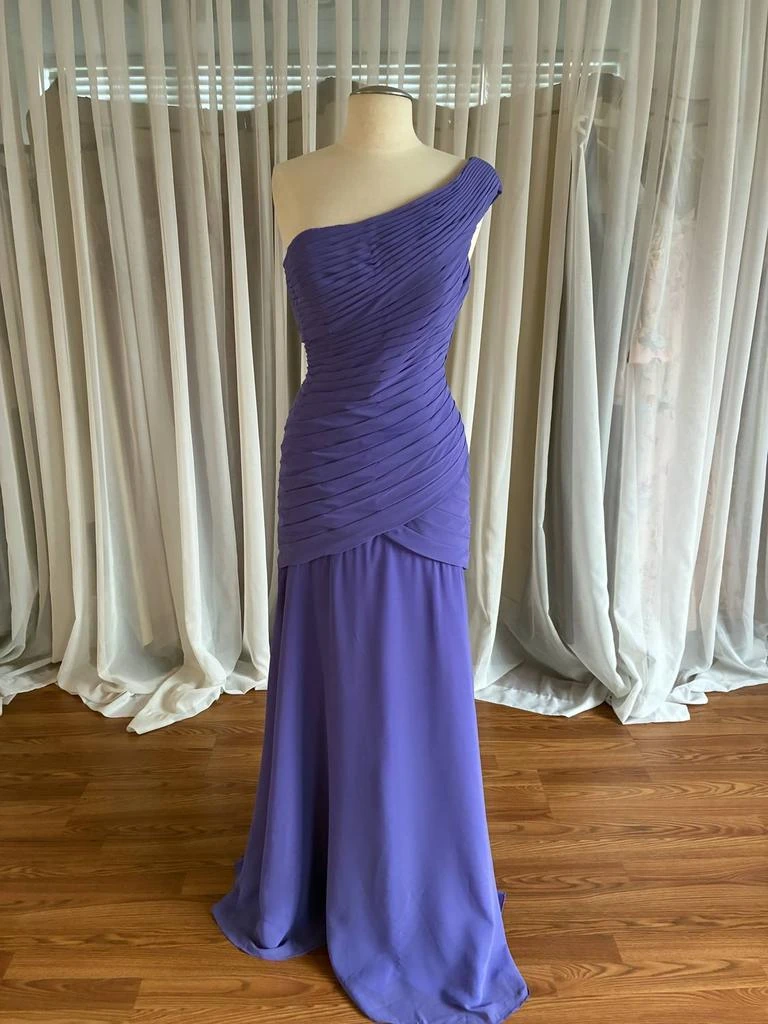 MORILEE Morilee - Women's One-Shoulder Asymmetric Dropped Waist Gown