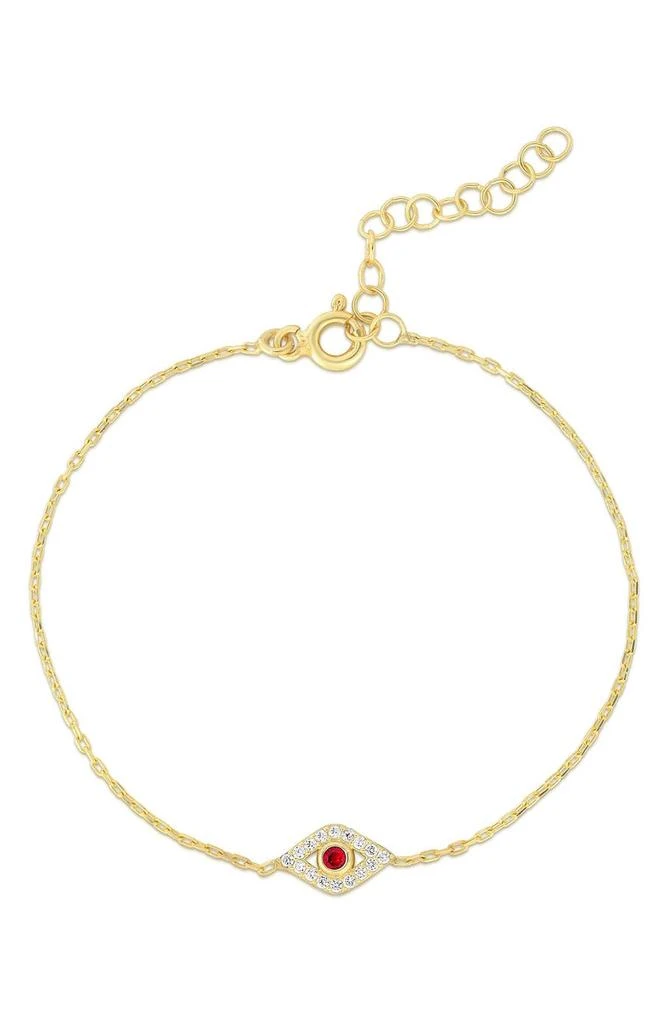 Sphera Milano 14K Gold Vermeil Pave CZ Evil Eye Bracelet 1