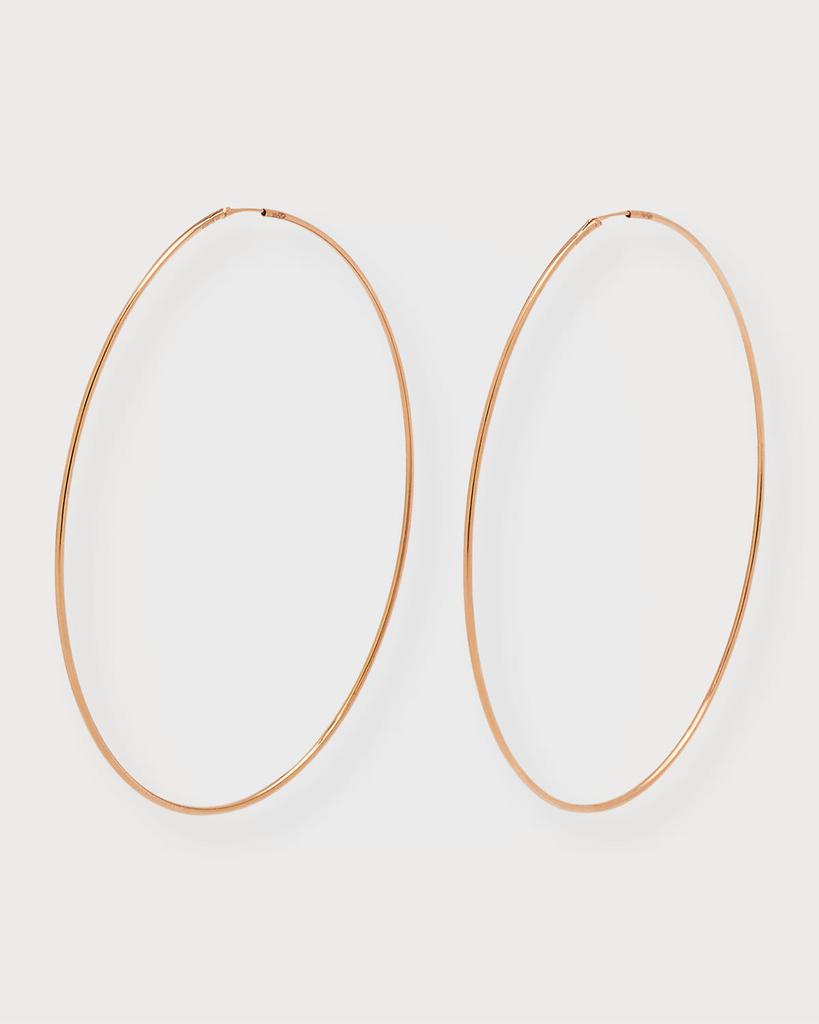 Ginette NY Jumbo Circle Rose Gold Hoop Earrings