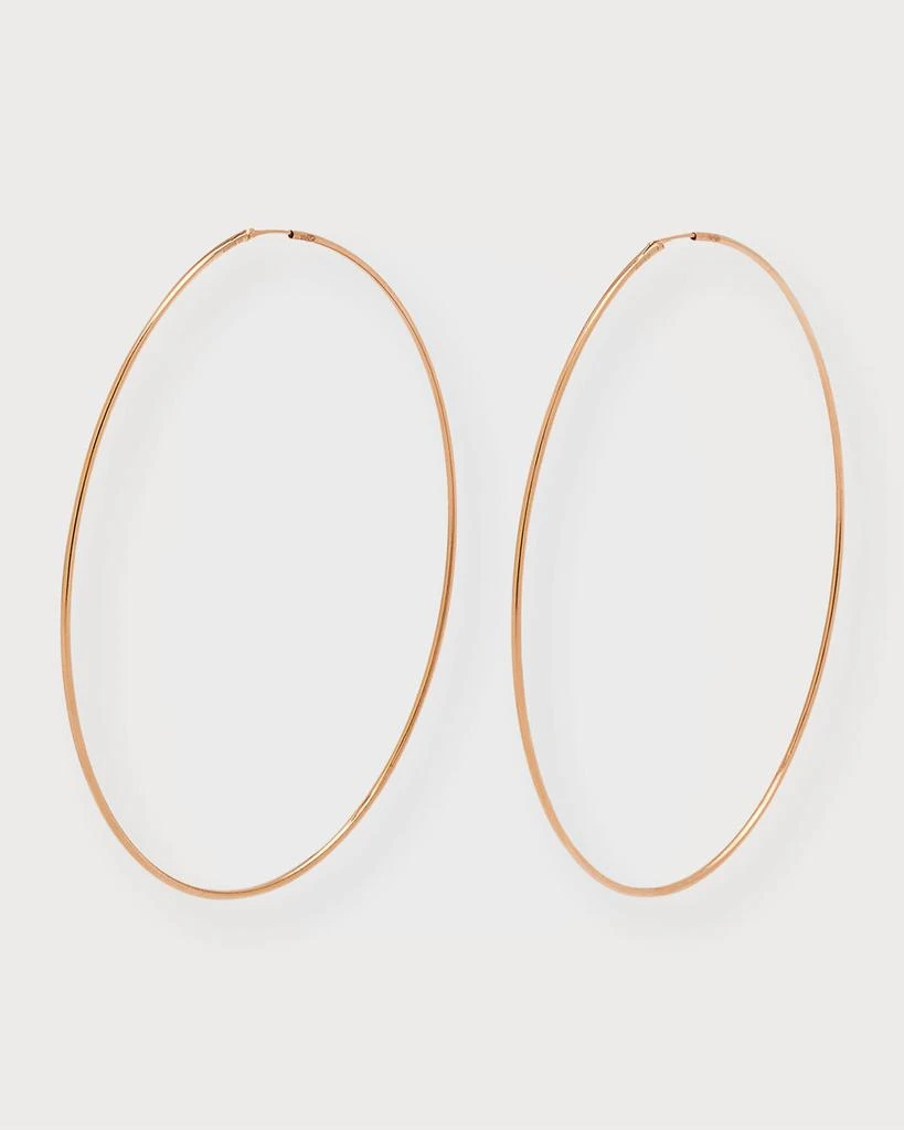 Ginette NY Jumbo Circle Rose Gold Hoop Earrings 1