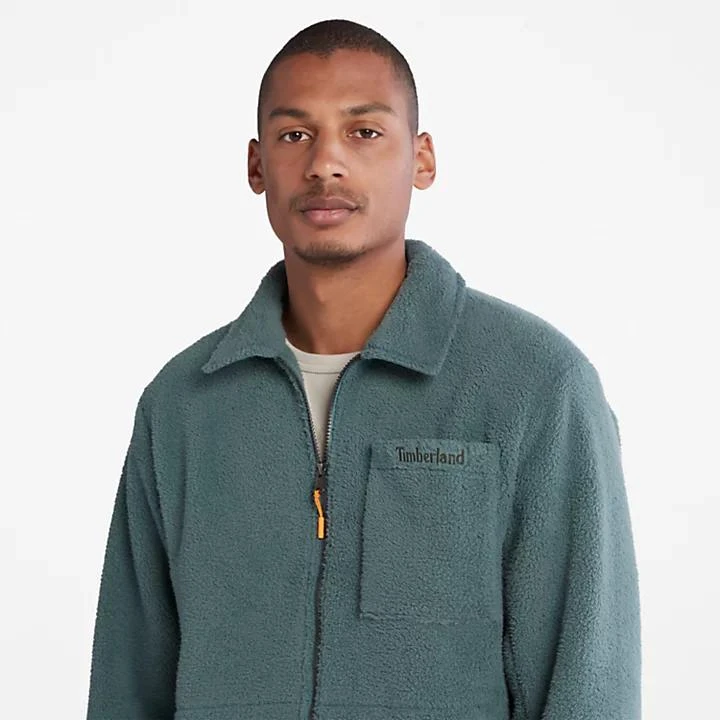 Timberland Fleece Overshirt for Men in Green 5