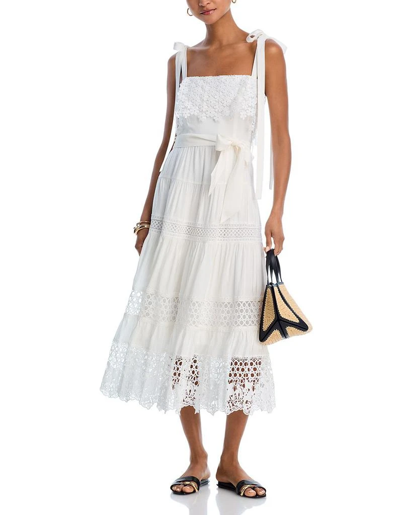 AQUA Lace Overlay Midi Dress - Exclusive 1