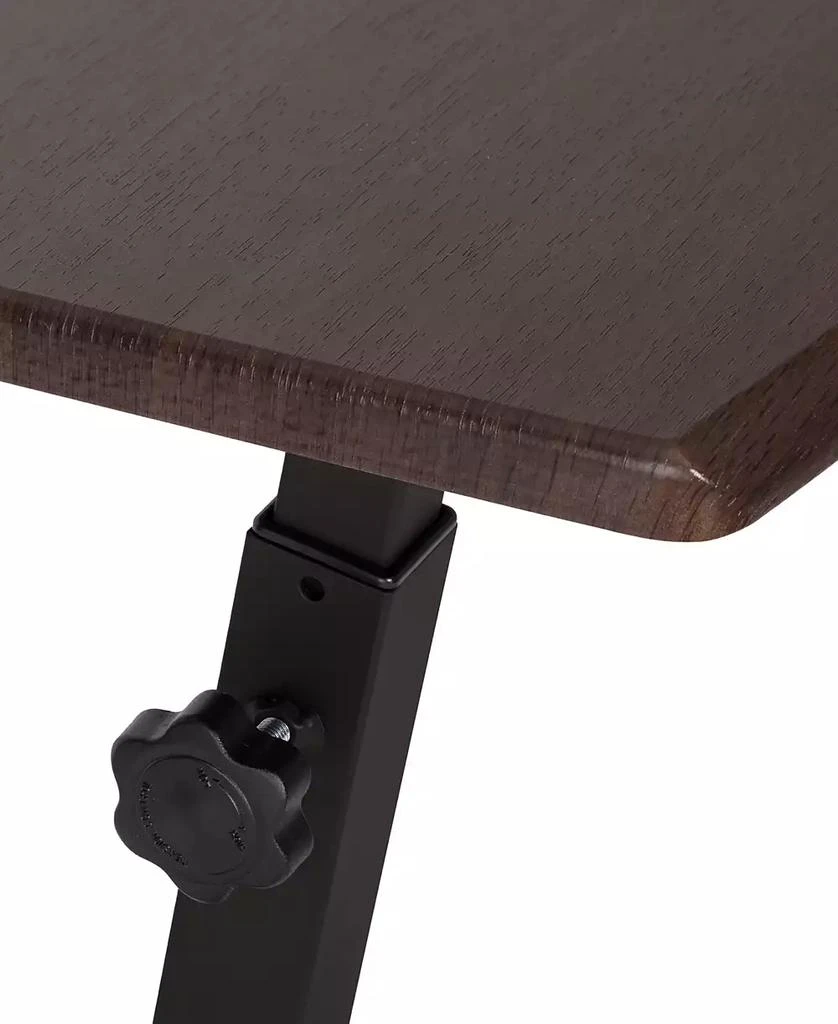 Seville Classics Mobile Laptop Desk Cart With Side Table 7