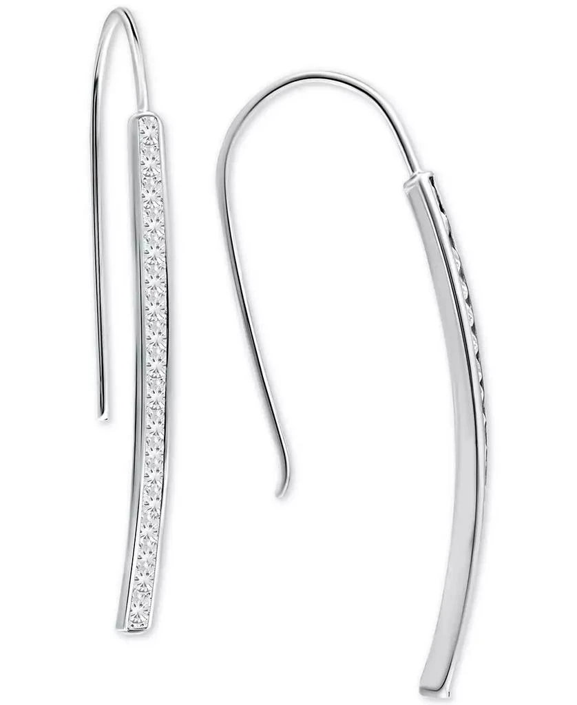 Giani Bernini Cubic Zirconia Vertical Bar Threader Earrings, Created for Macy's 1