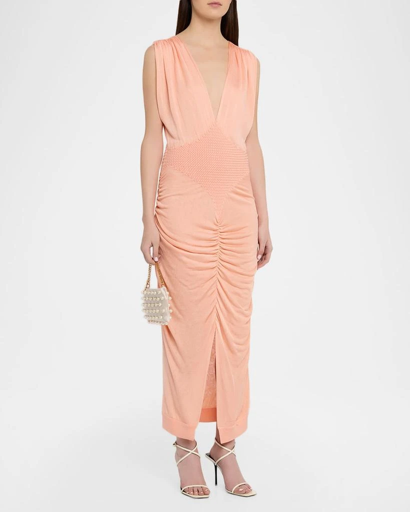 Stella McCartney Falabella Mini Pearly-Embellished Satin Clutch Bag 6